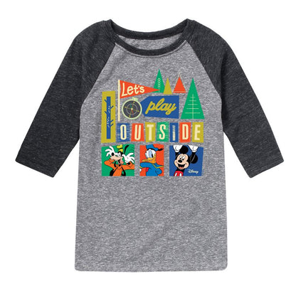 Boys' - Disney - Mickey, Donald Duck, & Goofy Raglan Graphic T-Shirt