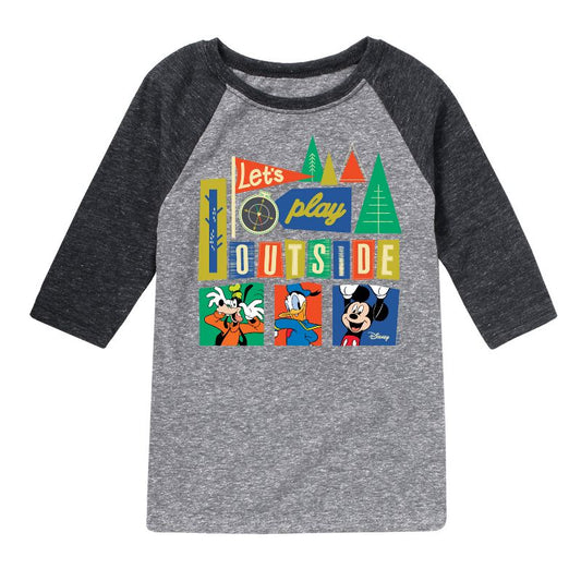 Boys' - Disney - Mickey, Donald Duck, & Goofy Raglan Graphic T-Shirt