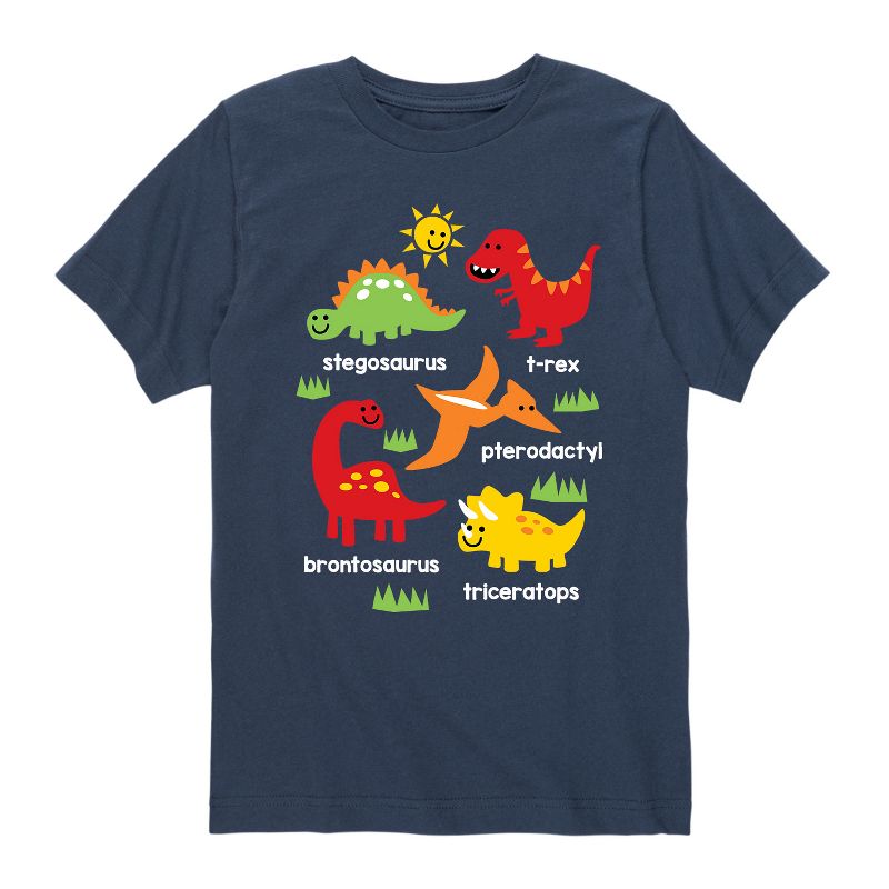 Boys' - Instant Message - Types of Dinosaurs Short Sleeve Graphic T-Shirt