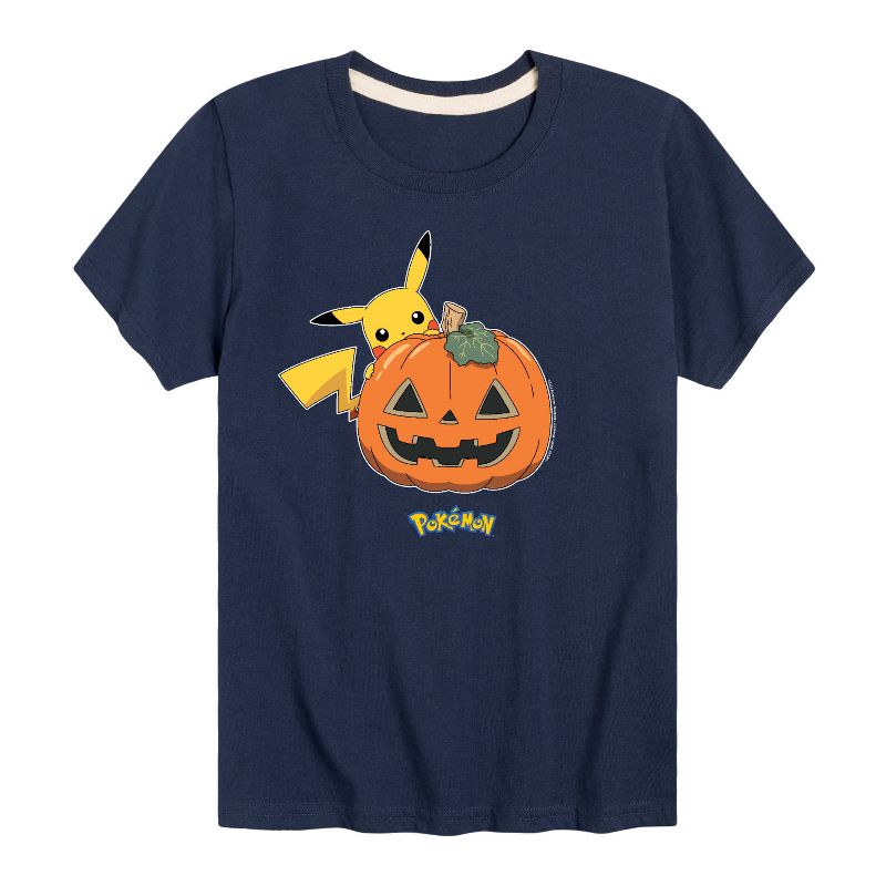 تي شيرت جرافيكي بأكمام قصيرة للأولاد - بوكيمون - بيكاتشو هالوين جاك أو لانترن