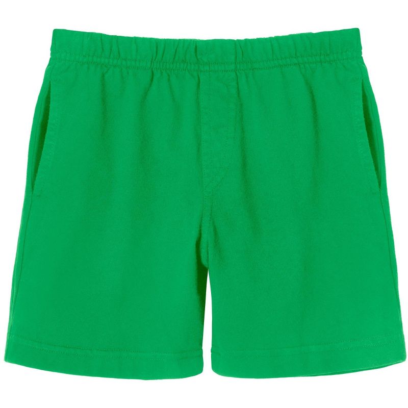 City Threads USA-Made Cotton Boys Soft Above-Knee Side Pocket Shorts, UPF 50+
