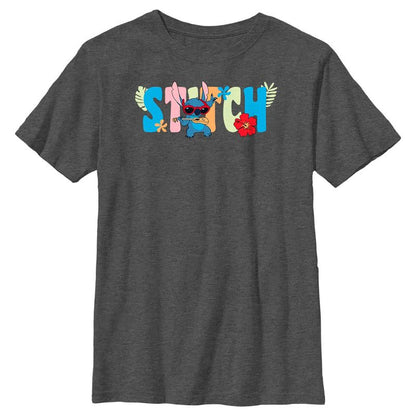 Boy's Lilo & Stitch Colorful Ukulele Stitch T-Shirt