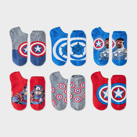 Boys' No Show Socks Captain America
