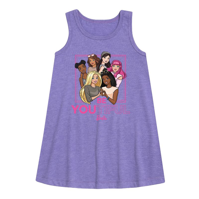 Girls' - Barbie - BeYOUtiful Graphic Sleeveless Aline Dress