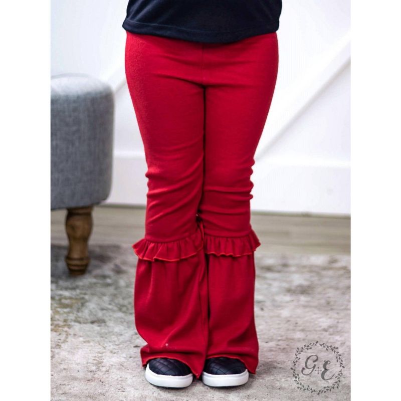 Girl's Ruffle My Feathers Flare Pants with Ruffle - Southern Grace