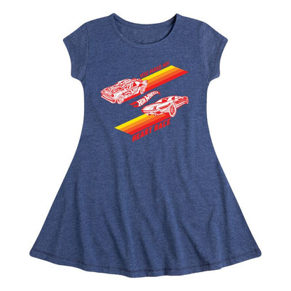 فستان "أنتِ تجعلين قلبي يتسابق" للفتيات - "هوت ويلز" - فستان "أنتِ تجعلين قلبي يتسابق" - مناسب وأنيق - بأكمام قصيرة