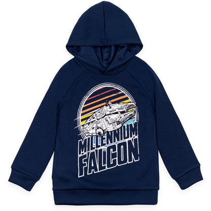 سترة بغطاء رأس من الصوف من Star Wars The Mandalorian Darth Vader X-Wing Millennium Falcon للأطفال الصغار إلى الكبار