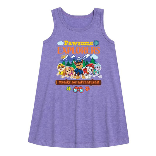 Girls' - Paw Patrol - Pawsome Explorers Graphic Sleeveless Aline Dress