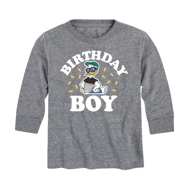 Boys' - Disney - Birthday Boy Donald Long Sleeve Graphic T-Shirt