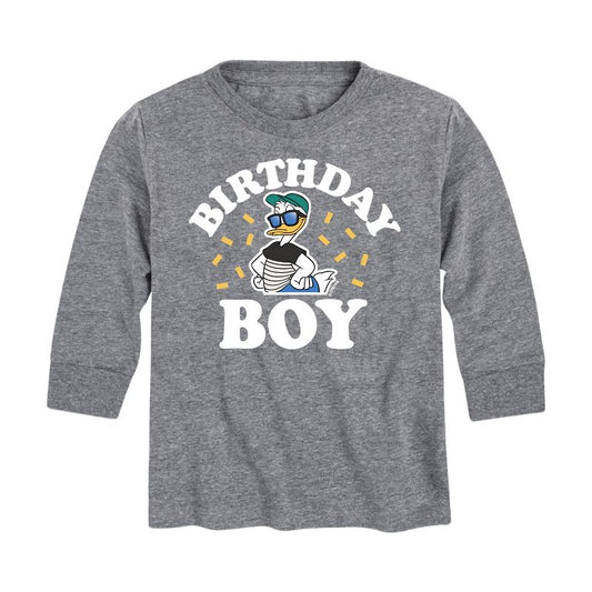 Boys' - Disney - Birthday Boy Donald Long Sleeve Graphic T-Shirt