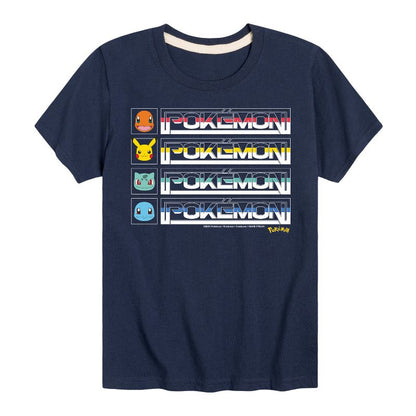Boys' - Pokémon - Starter Pokémon Logo Short Sleeve Graphic T-Shirt