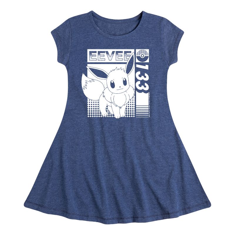 Girls' - Pokémon - Eevee Fit & Flair Cap Sleeve Dress