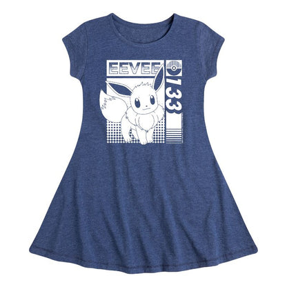 Girls' - Pokémon - Eevee Fit & Flair Cap Sleeve Dress