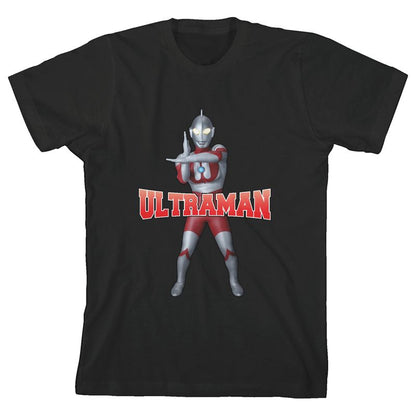 تي شيرت Ultraman Beam Stance برقبة دائرية وأكمام قصيرة للأولاد باللون الأسود