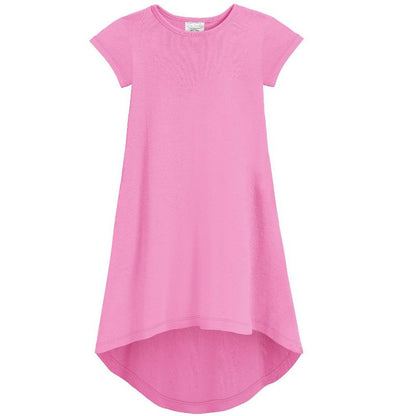 فستان ماكسي قصير الأكمام من سيتي ثريدز، مصنوع في الولايات المتحدة الأمريكية، مصنوع من قطن جيرسي ناعم للفتيات