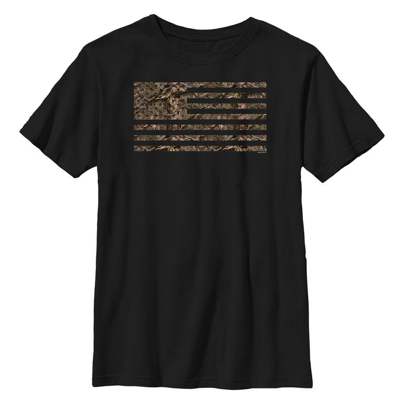 Boy's Mossy Oak In the Woods Flag T-Shirt