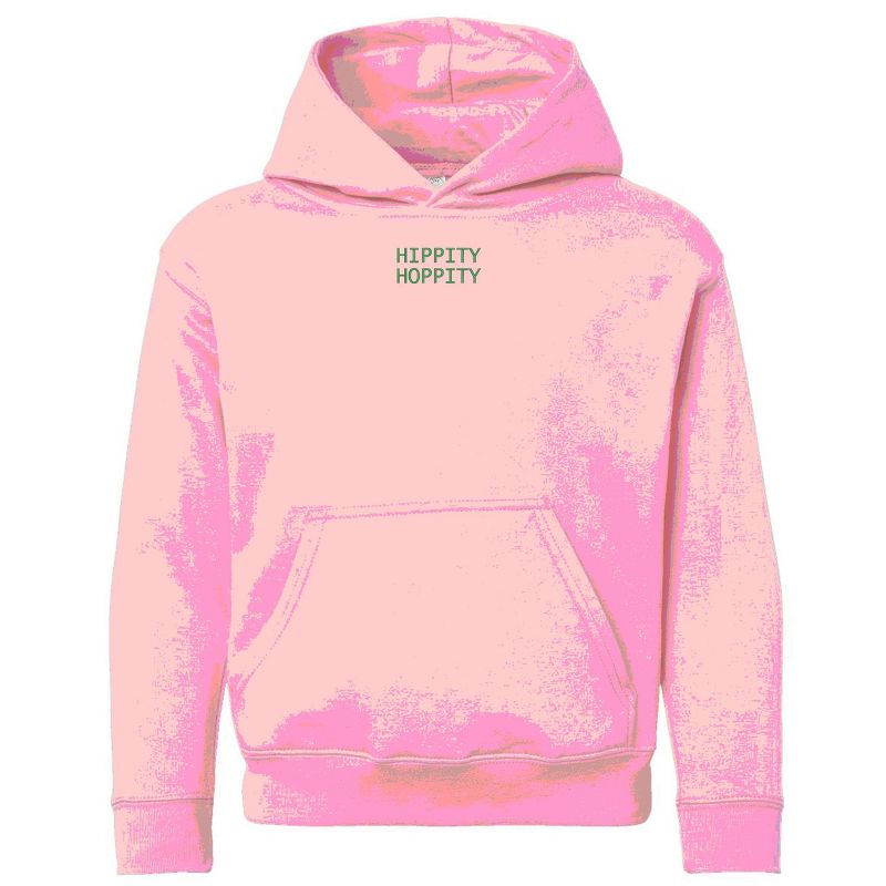 The Juniper Shop Embroidered Hippity Hoppity Stacked Youth Hoodie