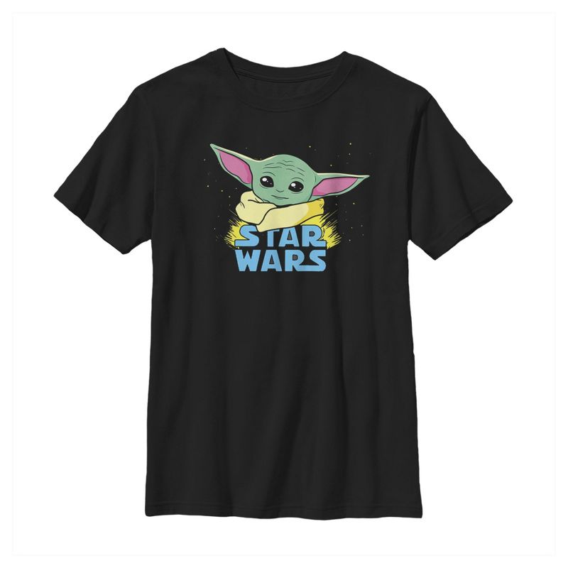 Boy's Star Wars The Mandalorian The Child Cartoon Shiny Eyes T-Shirt