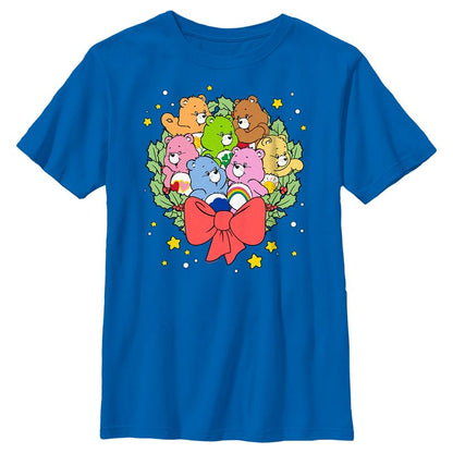 Boy's Care Bears Christmas Wreath Bears T-Shirt