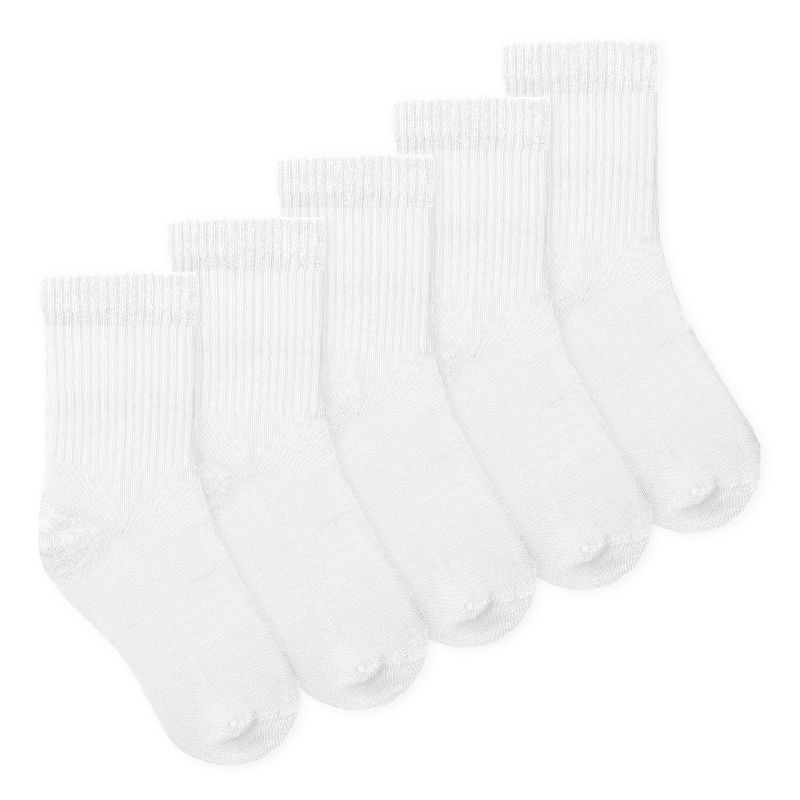 Lucky & Me Casey Kids Crew Socks Multiple Colors and Sizes (5-Pack)