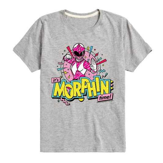 Boys' - Power Rangers - Morphin Time Pink Short Sleeve Graphic T-Shirt