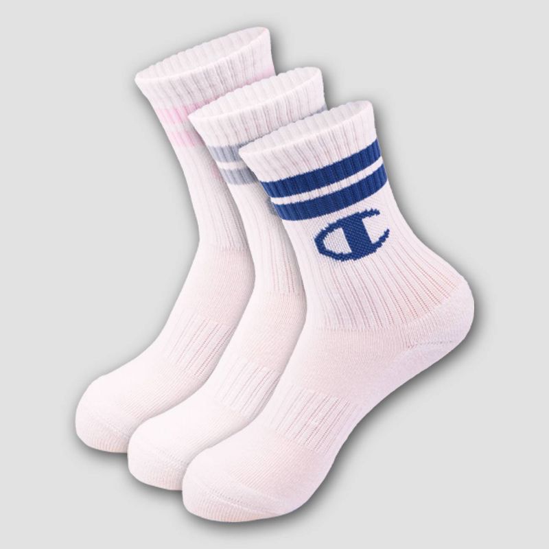 Champion Girls' 3pk Crew Socks