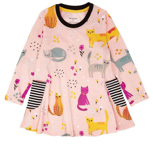 Wrapables Meow Meow Doodling Cat Dress