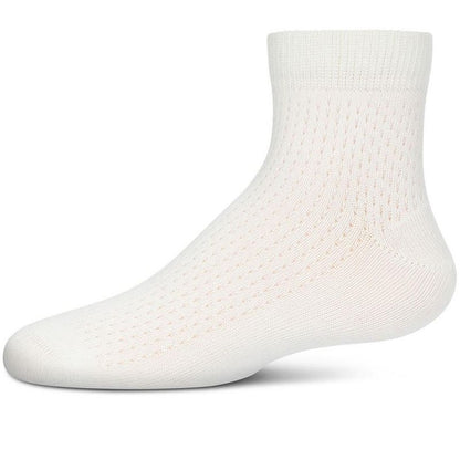Memoi Girls' Pointelle Dot Anklet Socks