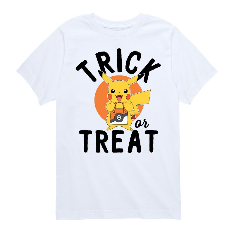 تي شيرت جرافيكي بأكمام قصيرة للأولاد - بوكيمون - بيكاتشو هالوين خدعة أم حلوى
