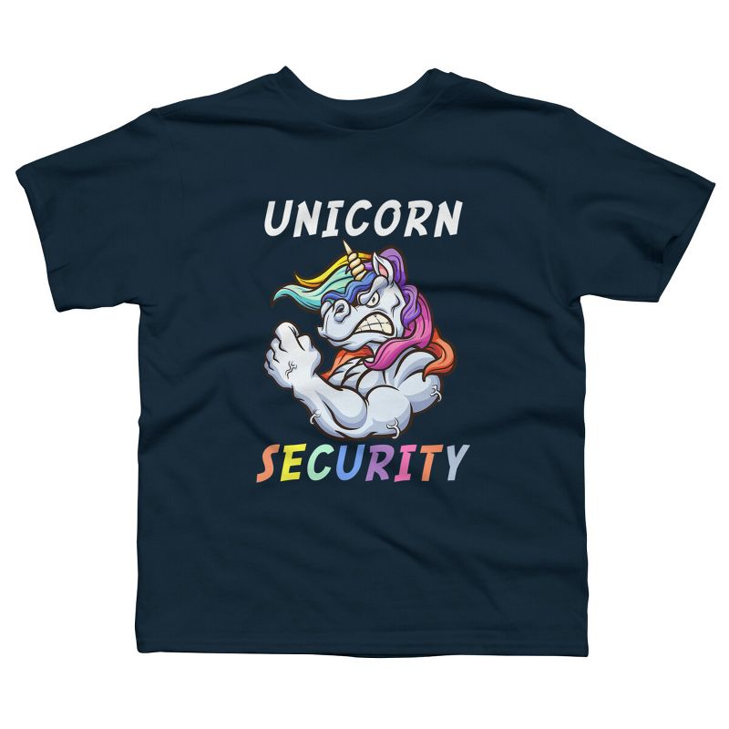 تي شيرت بتصميم يونيكورن سيكيوريتي من مينه مينه للأولاد من تصميم هيومانز في الهالوين - زيّ للبالغين