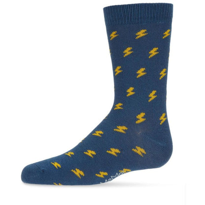 Memoi Boys' Lightning Bolt Crew Socks