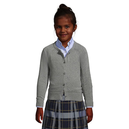 Lands' End School Uniform Kids Cotton Modal Cardigan Sweater