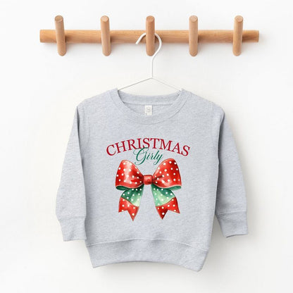 The Juniper Shop Coquette Christmas Girly Youth Ultra-Soft Graphic Sweatshirt