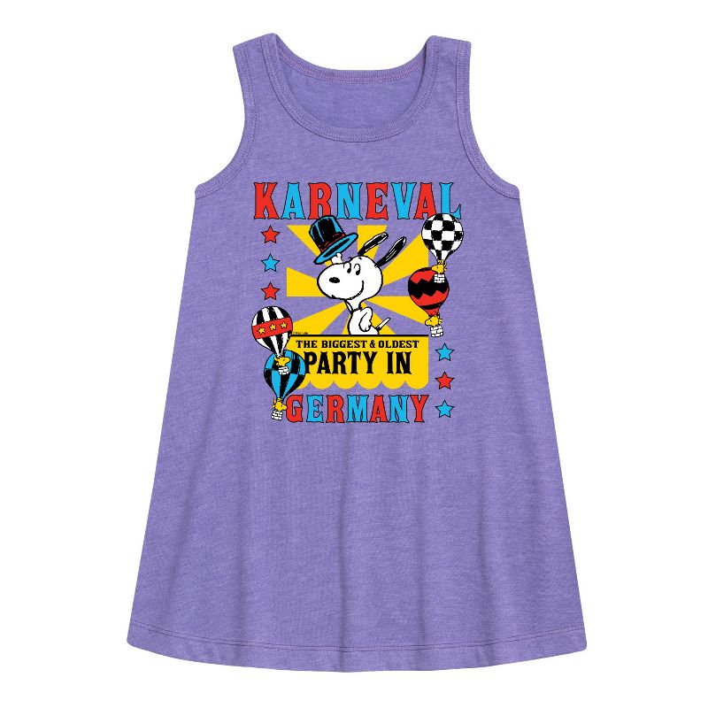 Girls' - Peanuts - Karneval Biggest Oldest Party Germany Graphic Sleeveless Aline Dress