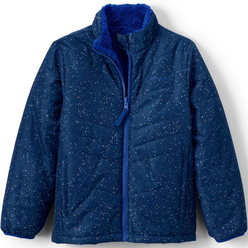 Lands' End Kids Reversible Fleece Puffer Jacket