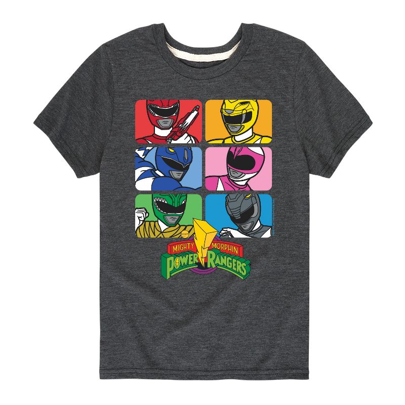 Boys' - Power Rangers - Character Group Block Short Sleeve Graphic T-Shirt