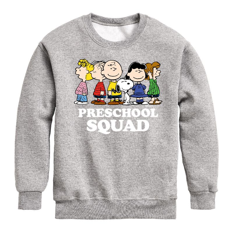 Boys' - Peanuts - Preschool Squad Graphic Long Sleeve Fleece Sweatshirt