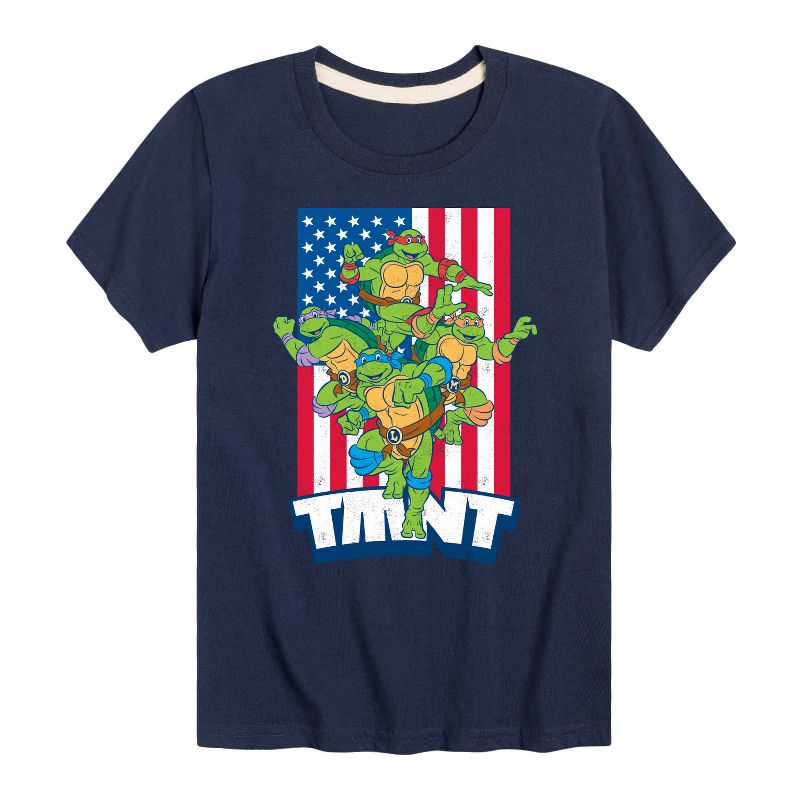 تي شيرت جرافيكي بأكمام قصيرة للأولاد من Teenage Mutant Ninja Turtles - USA Turtles