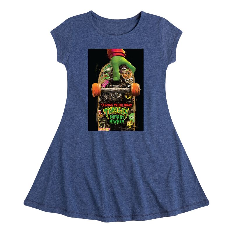 Girls' - Teenage Mutant Ninja Turtles - Mutant Mayhem Fit & Flair Cap Sleeve Dress