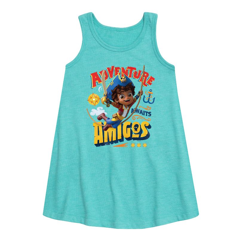 فستان بناتي من سانتياغو البحار - مغامرة تنتظر الأصدقاء - بدون أكمام