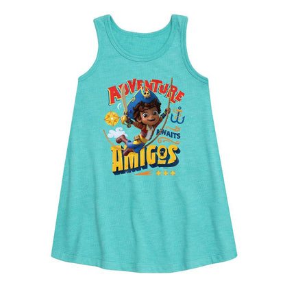 فستان بناتي من سانتياغو البحار - مغامرة تنتظر الأصدقاء - بدون أكمام