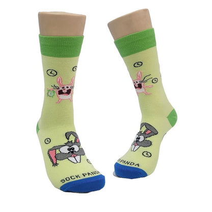 Time Bunny Rabbit Socks from the Sock Panda (Men's, Women's and Tweens Sizes)
