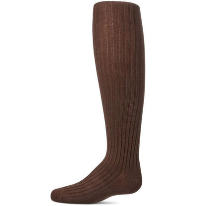 Memoi Girls Ribbed Cotton Blend Sweater Tights