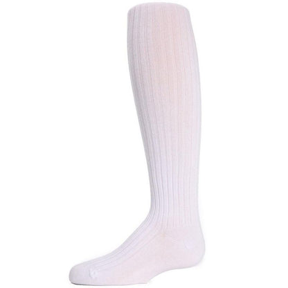 Memoi Girls Ribbed Cotton Blend Sweater Tights