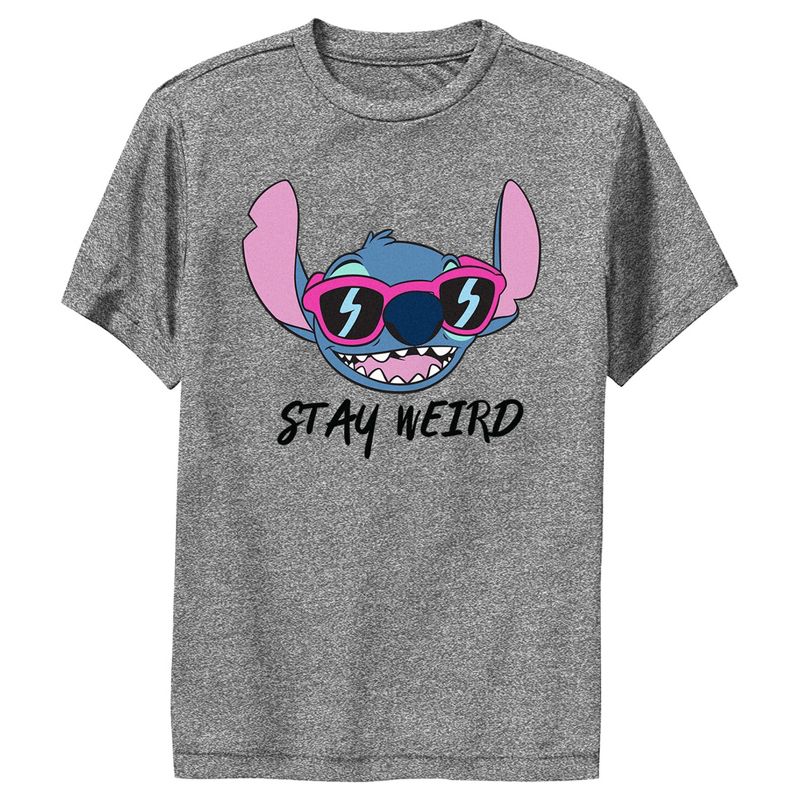 Boy's Lilo & Stitch Stay Weird Sunglasses Stitch Performance Tee