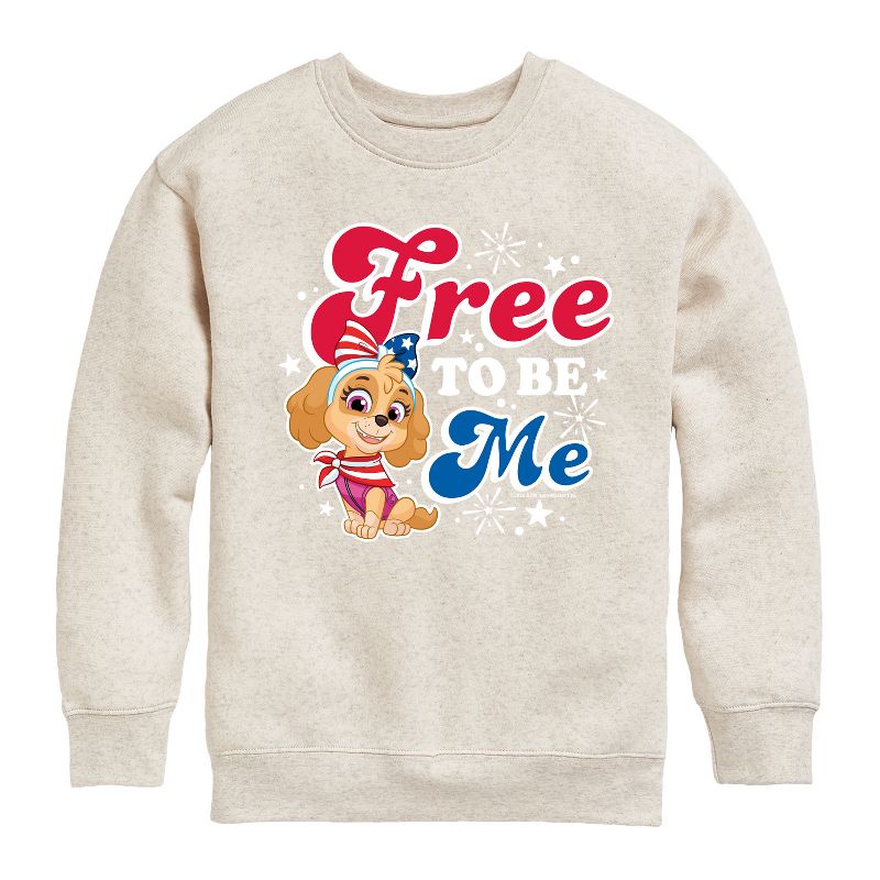 Boys' - Paw Patrol - Americana Graphic Long Sleeve Fleece Sweatshirt