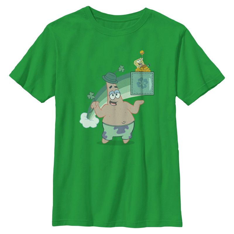 Boy's SpongeBob SquarePants St. Patrick's Day Rainbow Duo T-Shirt