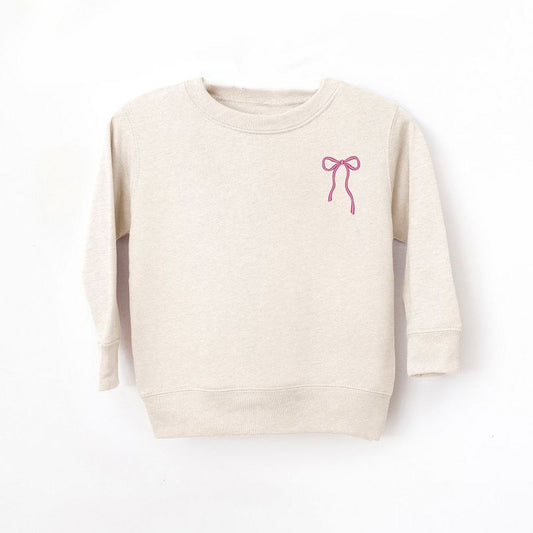 The Juniper Shop Embroidered Thin Bow Youth Ultra-Soft Graphic Sweatshirt