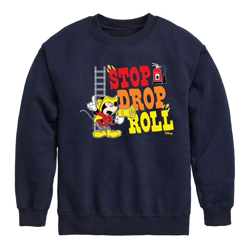 Boys' - Disney - Firefighter Mickey Graphic Long Sleeve Fleece Sweatshirt
