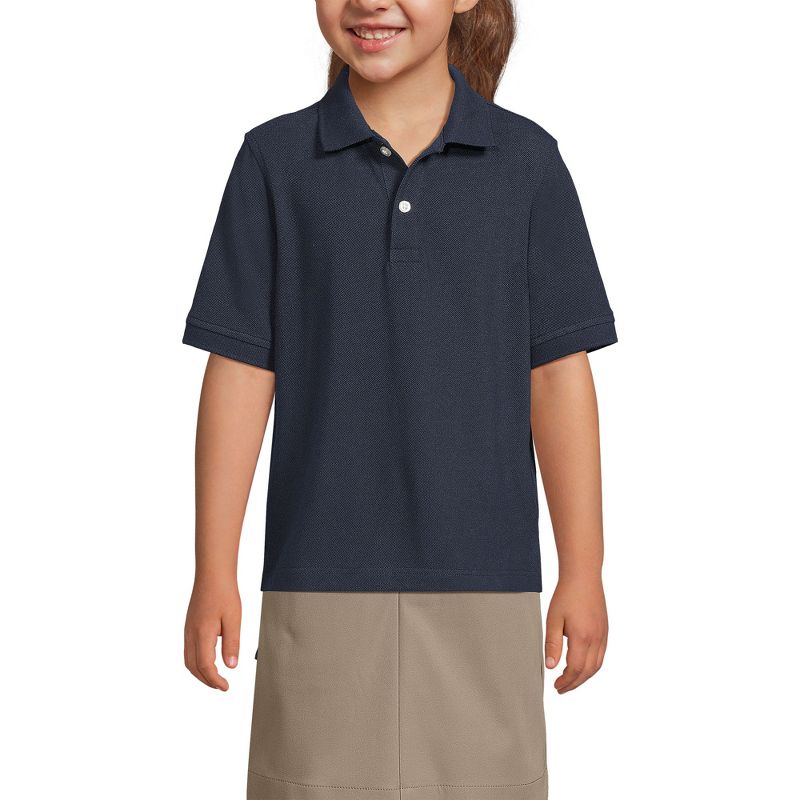 Lands' End School Uniform Kids Short Sleeve Mesh Polo Shirt